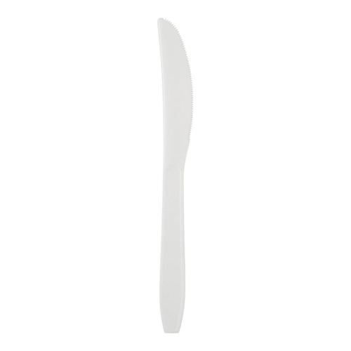 Knife Disposable Plastic White [Pack 100]