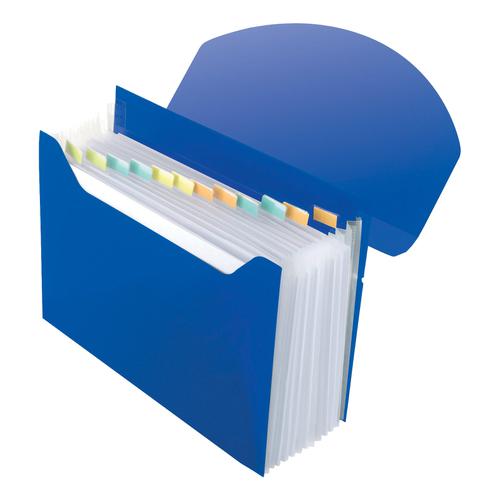 Rexel Optima Expanding Organiser File Polypropylene 13-Part A4 Blue Ref 2102484