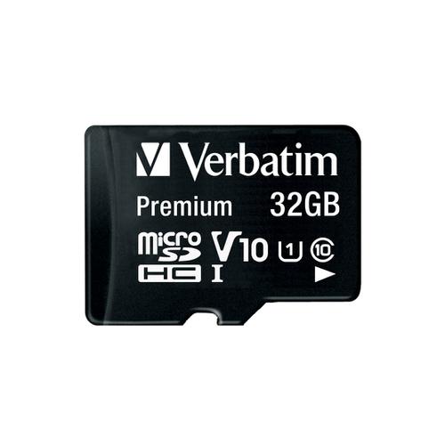 Verbatim Micro SDHC Card Including Adapter 32GB Black Ref 44083 Verbatim