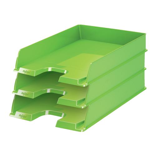 Rexel Choices Letter Tray PP A4 254x350x61mm Green Ref 2115600 ACCO Brands