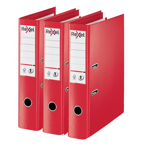 Rexel Choices LArch File PP 75mm FScap Red Ref 2115513 ACCO Brands