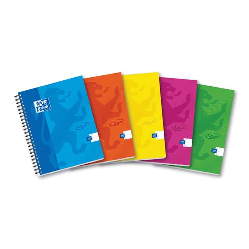 Oxford Soft Touch Wirebound A5 Assorted Colours Ref 400110083 [Pack 5]