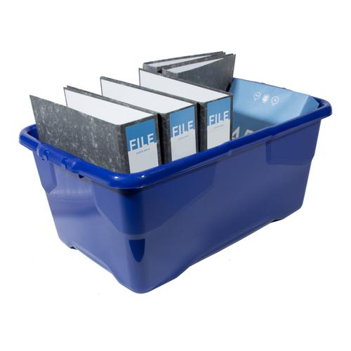 Strata Curve Box 42 Litre Blue Ref XW202B-LBL 166868 Buy online at Office 5Star or contact us Tel 01594 810081 for assistance