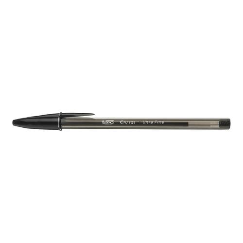 BIC Cristal Exact Ballpoint Pens Ultra Fine 0.7mm Tip Black Ref 992603 [Pack 20] Bic