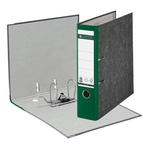 Leitz FSC Standard Lever Arch File 80mm Capacity A4 Green Ref 10801055 [Pack 10]