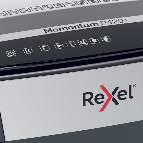Rexel Momentum Extra P420+ Cross Cut Paper Shredder, Shreds 20 Sheets, Jam-Free, 30L Bin, 2021420XEU ACCO Brands