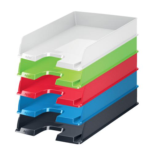 Rexel Choices Letter Tray PP A4 254x350x61mm Blue Ref 2115601