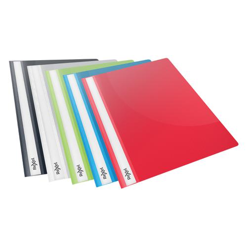 Rexel Choices Report Fldr Clear Front Capacity 160 Sheets A4 Astd Ref 2115641 [Pack 25]