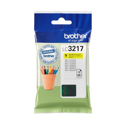 Brother Inkjet Cartridge Page Life 550pp Yellow Ref LC3217Y Brother