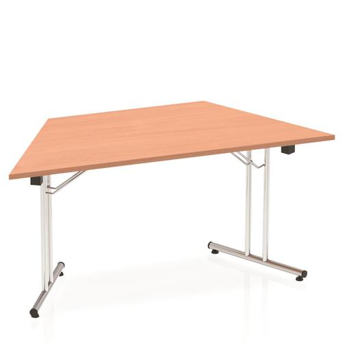 Sonix Trapezoidal Chrome Leg Folding Meeting Table 1600x800mm Beech Ref I000693