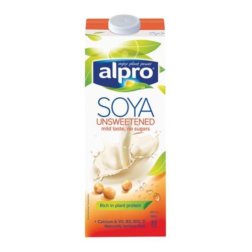 Alpro Soya Milk Unsweetened 1 Litre [Pack 8]