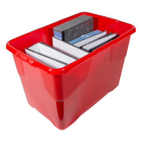 Strata Curve Box 65 Litre Red Ref XW203B-RED 169127 Buy online at Office 5Star or contact us Tel 01594 810081 for assistance