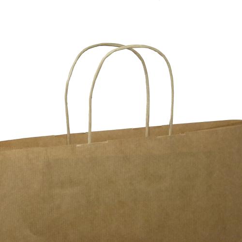 Kraft Paper Carrier Bag Twisted Handles Large 320x420x150mm 100g Natural Brown Ref 12933 [Pack 100] Bong UK Ltd