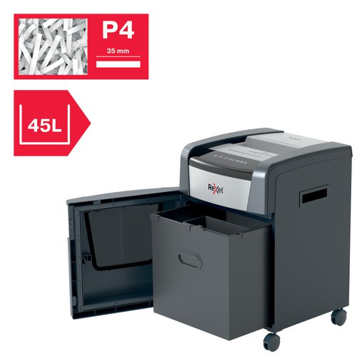 Rexel Momentum Extra XP418+ Cross Cut Paper Shredder, Shreds 18 Sheets, Jam-Free, 45L Bin, 2021418XEU 169403 Buy online at Office 5Star or contact us Tel 01594 810081 for assistance