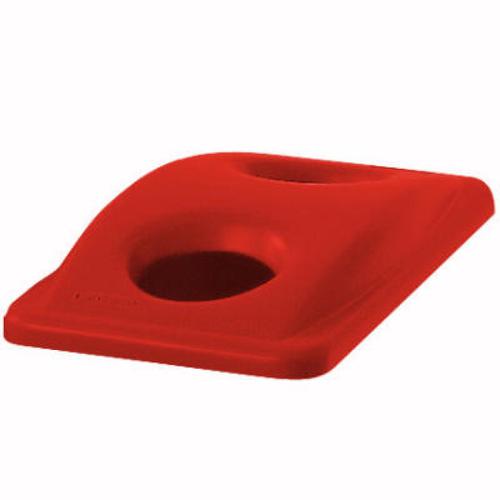 Rubbermaid Slim Jim Lid for Bottle Recycling System 518x290x70mm Red Ref FG269288RED Rubbermaid