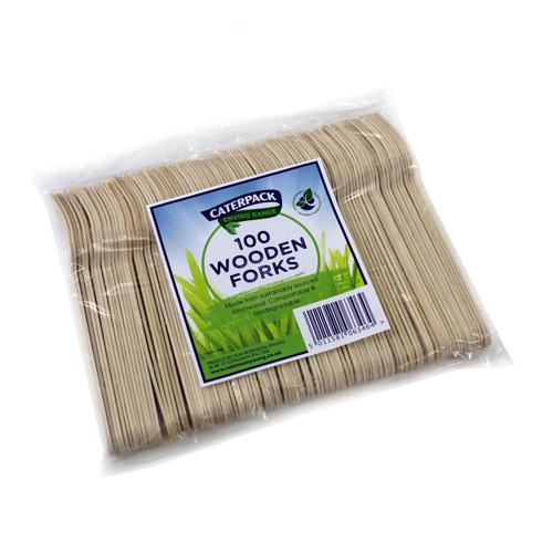 Natural Birchwood Biodegradable Fork [Pack 100]