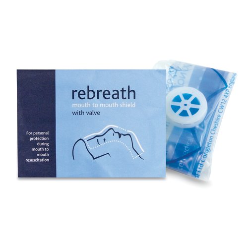 Rebreath Mouth to Mouth Shield with Valve [Pack of 10] 170499 Buy online at Office 5Star or contact us Tel 01594 810081 for assistance