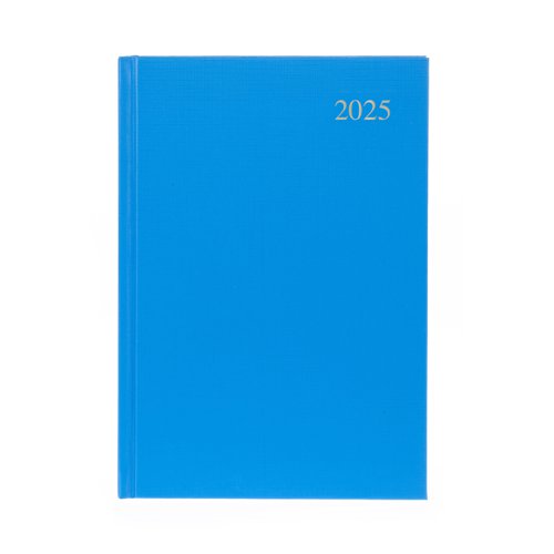 5 Star 2025 A4 Day To Page Diary Blue [Each]