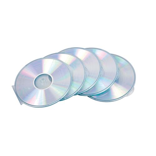Fellowes CD Cases Round Slimline Clear Ref 9834201 [Pack 5] 