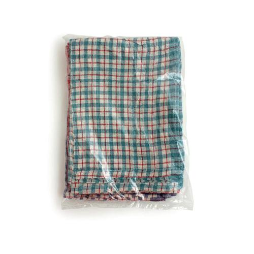 Tea Towels Checked Assorted Colours Ref SPC/TT01/10 [Pack 10]