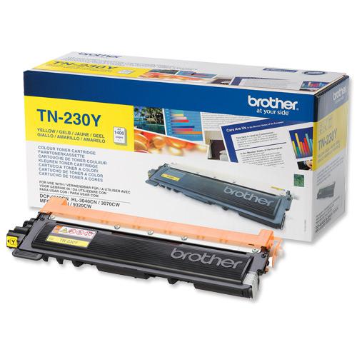 Brother Laser Toner Cartridge Page Life 1400pp Yellow Ref TN230Y Brother