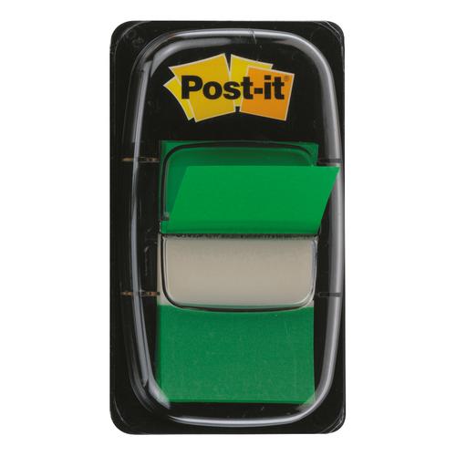 Post-it Index Flags 50 per Pack 25mm Green Ref 680-3 [Pack 12]