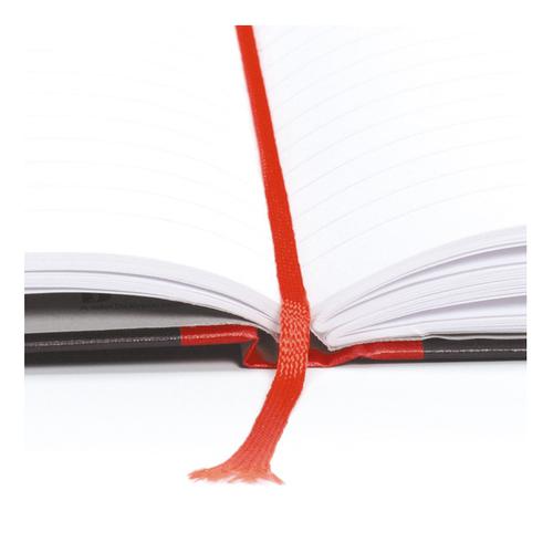 Black n Red Notebook Casebound 90gsm Ruled Recycled 192pp A4 Ref 100080530 [Pack 5] Hamelin