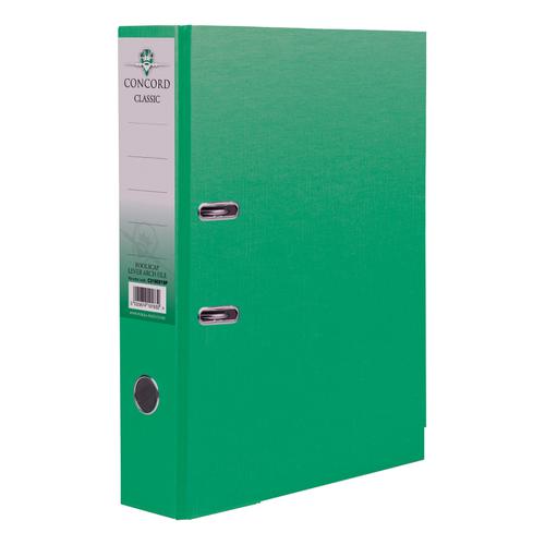 Concord Classic Lever Arch File Capacity 70mm A4 Green Ref C214042 [Pack 10]