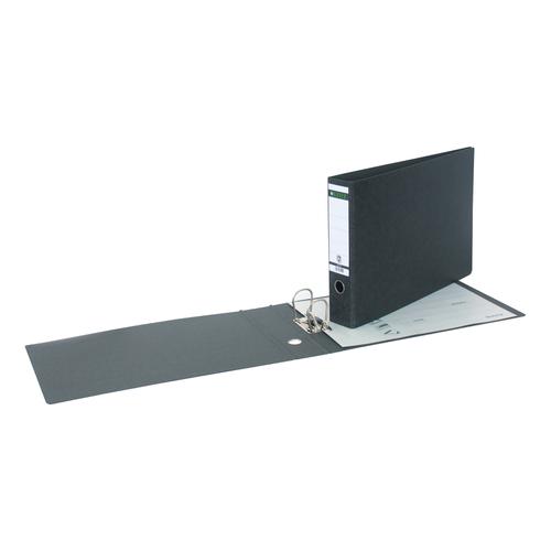 Leitz Board Lever Arch File Oblong Landscape 77mm Spine A3 Black Ref 1073-00-95 [Pack 2] ACCO Brands