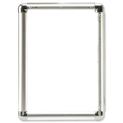 5 Star Facilities Clip Display Frame Aluminium with Fixings Front-loading A3 297x13x420mm Silver