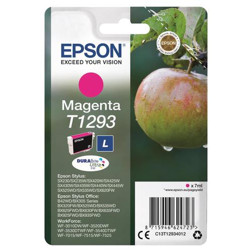 Epson T1293 Inkjet Cartridge Apple L Page Life 330pp 7ml Magenta Ref C13T12934012