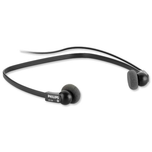 Philips LFH0334 Digital Headset Gold-plated 3m Cable Black Ref LFH0334 Philips