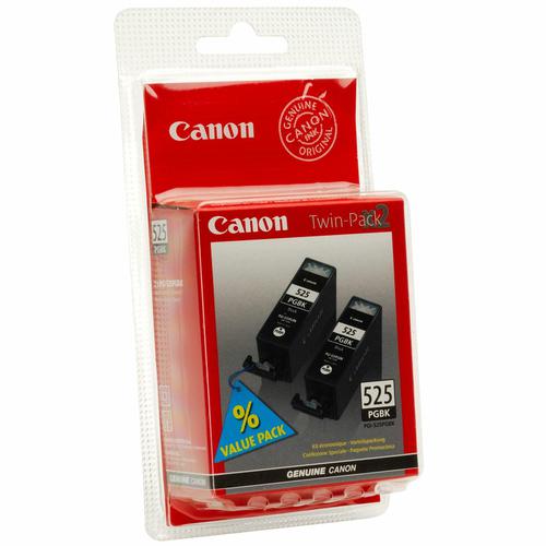 Canon PGI-525PGBK Inkjet Cartridges Page Life 341pp 19ml Black Ref 4529B006/10 [Pack 2]