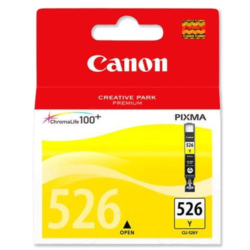 Canon CLI-526Y Inkjet Cartridge Page Life 202pp 9ml Yellow Ref 4543B001