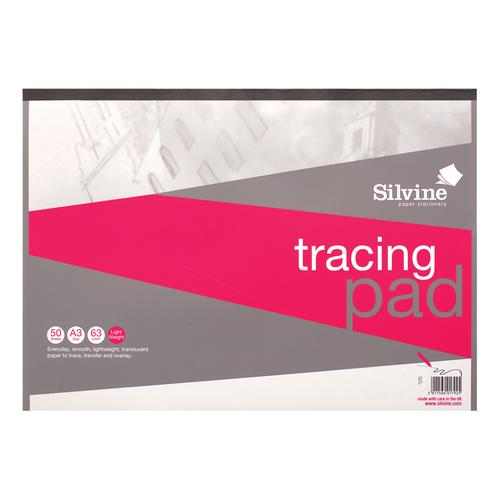 Silvine Tracing Pad Acid Free Paper 50gsm 50 Sheets A3