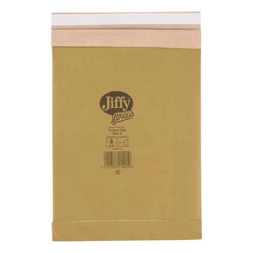 Jiffy Padded Bag Envelopes Size 4 Peel and Seal 225x343mm Brown Ref JPB-4 [Pack 100]