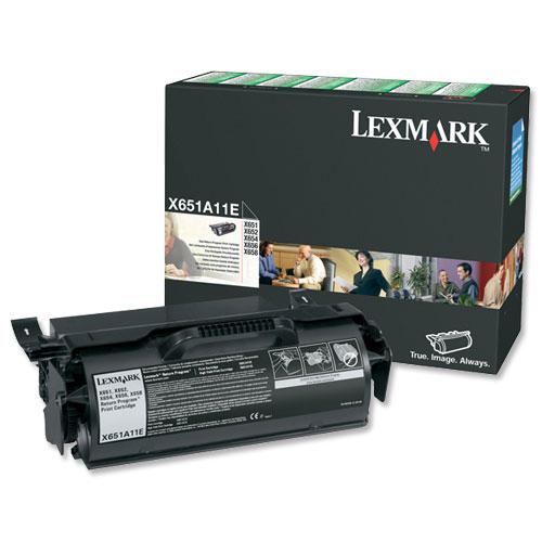 Lexmark T650/T652/T654 Laser Toner Cartridge Return Programme Page Life 7000pp Black Ref T650A11E