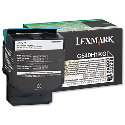 Lexmark C54/X54 Laser Toner Cartridge Return Programme High Yield Page Life 2500pp Black Ref C540H1KG