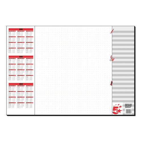 5 Star Office A2 Desk Pad Jotter with Calendar 30 Sheets Paper