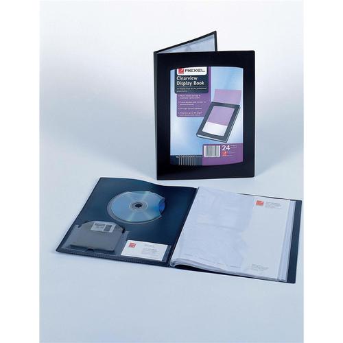 Rexel Presentation Display Book 24 Pockets A3 Black Ref 10405BK ACCO Brands