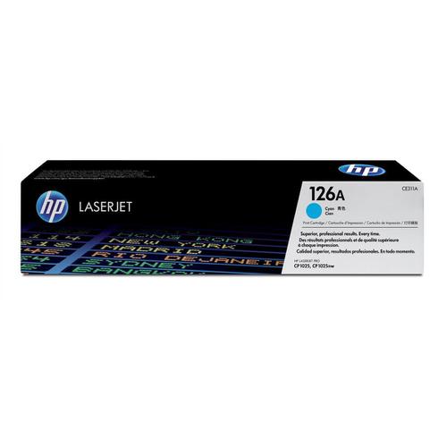 HP 126A Laser Toner Cartridge Page Life 1000pp Cyan Ref CE311A