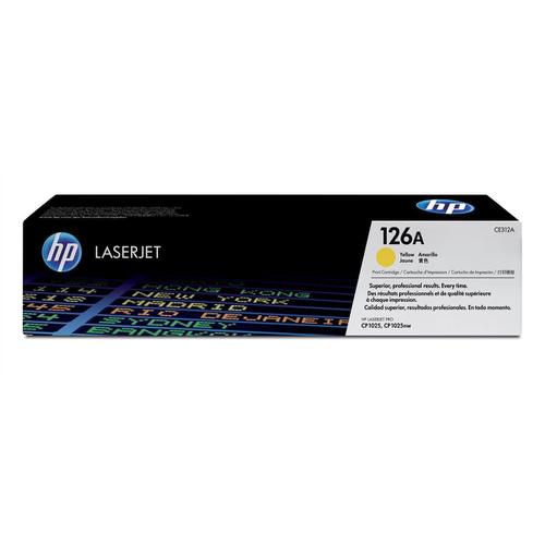 HP 126A Laser Toner Cartridge Page Life 1000pp Yellow Ref CE312A