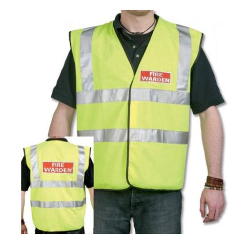Fire Warden Vest High Visibility Yellow Vest Extra Large Ref WG30106 4065272 Buy online at Office 5Star or contact us Tel 01594 810081 for assistance
