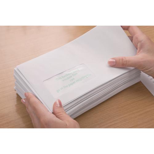 Basildon Bond Envelopes FSC Recycld Wallet P&S Window 120gsm DL 220x110mm White Ref D80276 [Pack 100] Bong UK Ltd