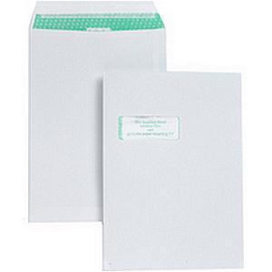 Basildon Bond Envelopes FSC Recycled Pocket Peel & Seal Wdw 120gsm C4 324x229mm Whte Ref B80285 [Pack 50] Bong UK Ltd