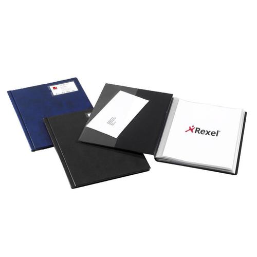 Rexel Nyrex Slimview Display Book 24 Pockets A4 Black Ref 10015BK 263608 Buy online at Office 5Star or contact us Tel 01594 810081 for assistance