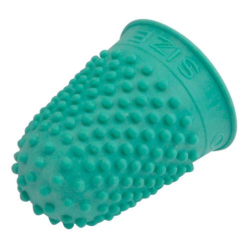 Quality Thimblette Rubber for Note-counting Page-turning Size 0 Small Green Ref 265478 [Pack 10]