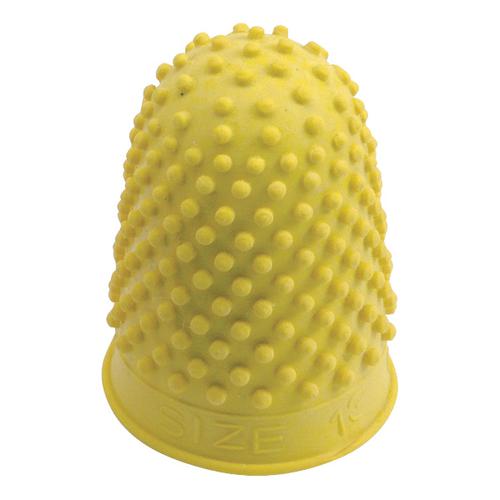 Quality Thimblette Rubber for Note-counting Page-turning Size 2 Large Yellow Ref 265494 [Pack 10]