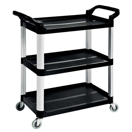 5 Star Facilities Utility Tray Trolley Standard 3 Shelf Capacity 150kg W460xD750xH980mm