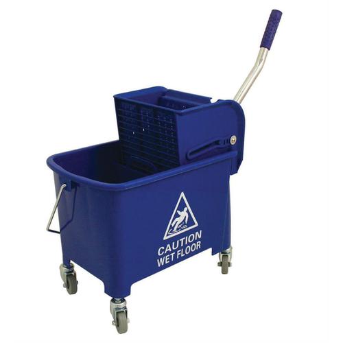 Mop Bucket Mobile Colour Coded with Handle 4 Castors 20 Litre Blue 4001157 Buy online at Office 5Star or contact us Tel 01594 810081 for assistance